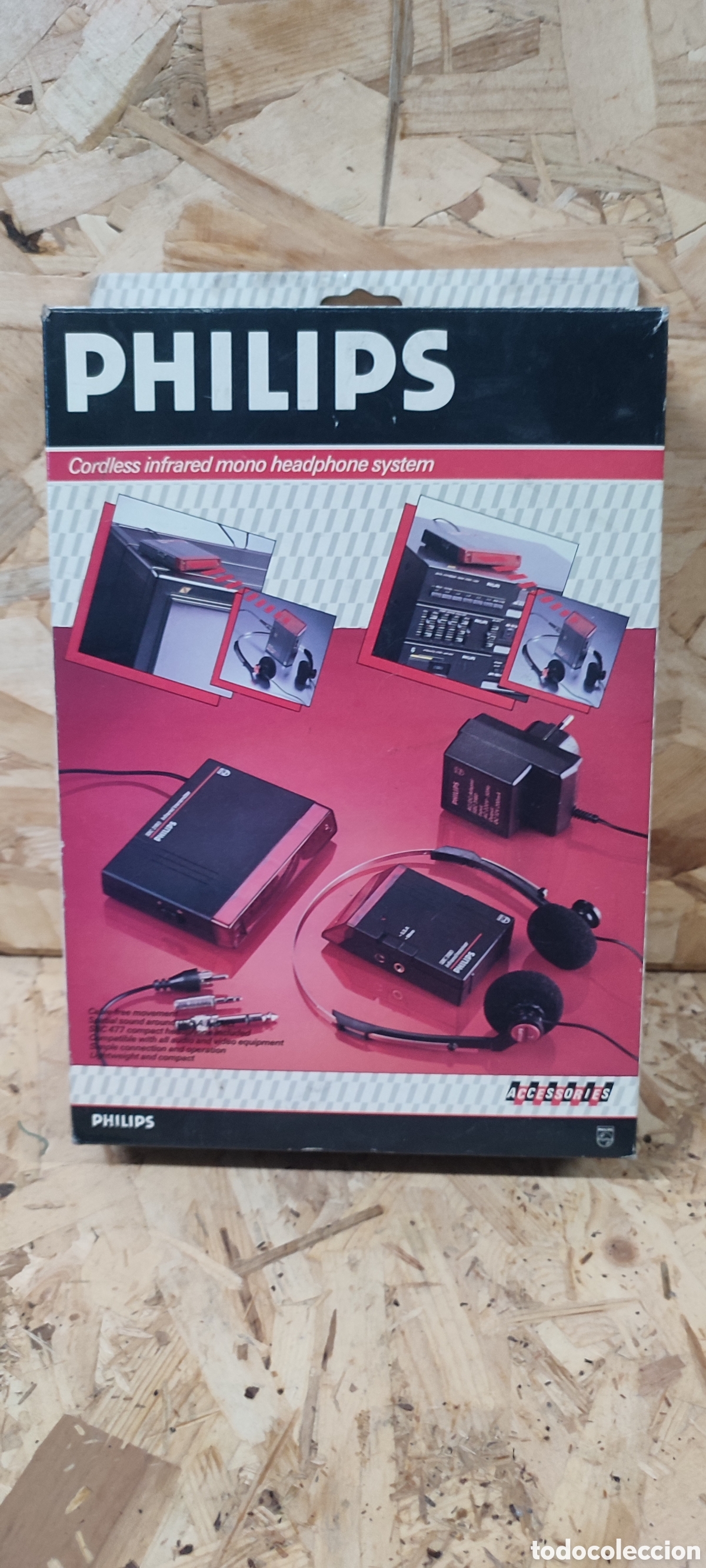 Radios antiguas: Philips auriculares inal&aacute;mbricos infrarrojos SBC 3180