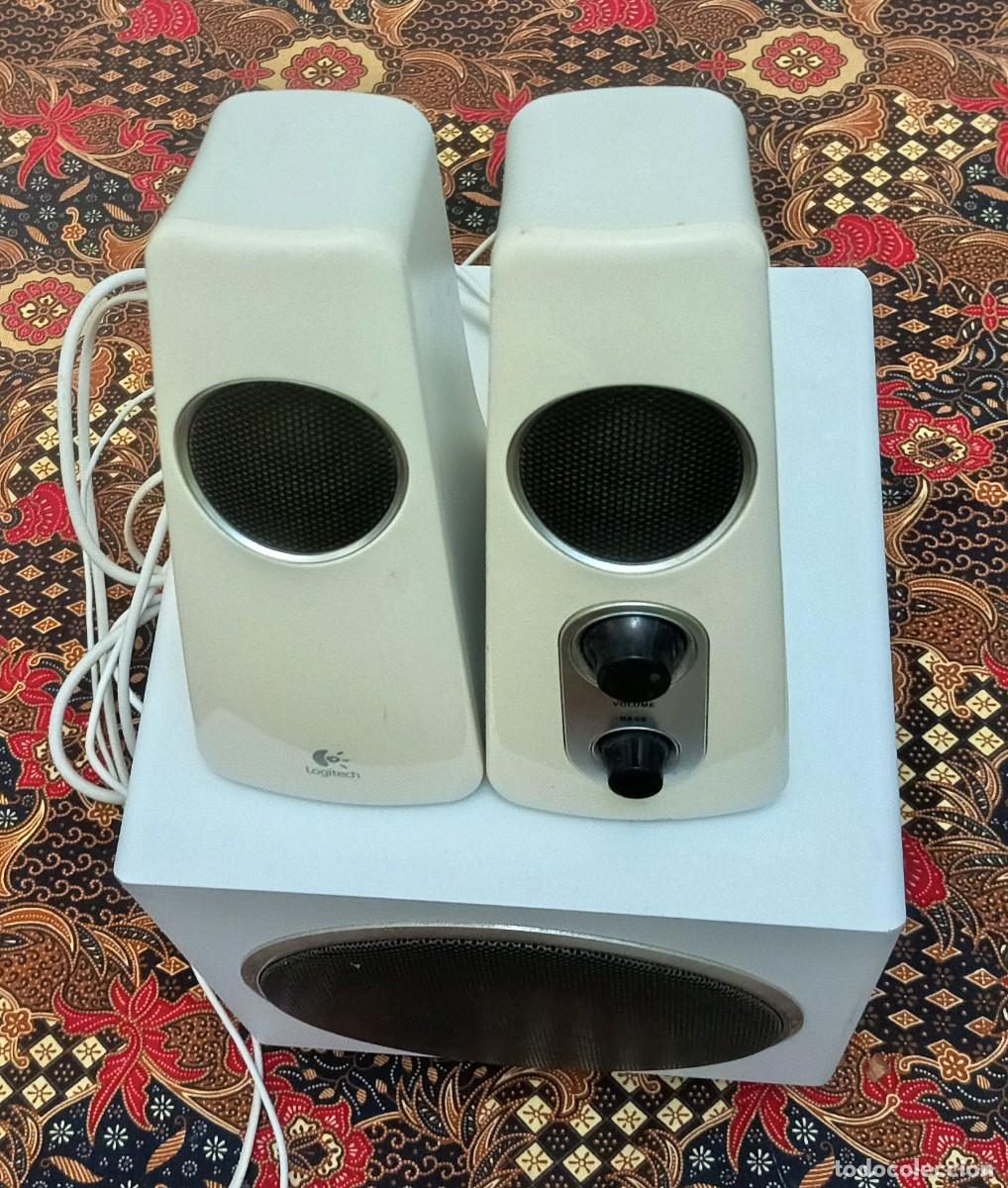 Radios antiguas: Sistema de altavoces Logitech, color blanco