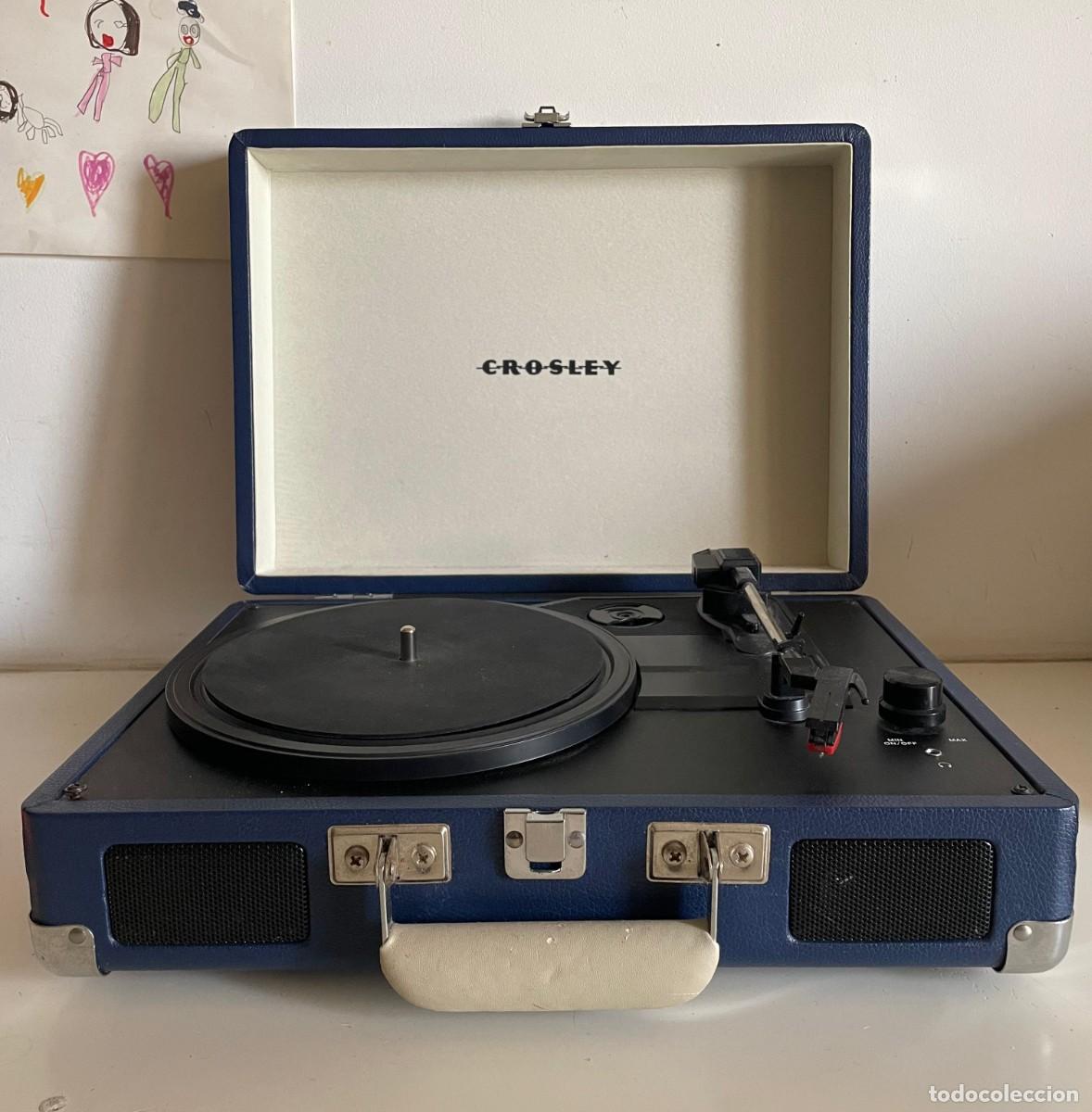 Radios antiguas: Tocadiscos de Maleta Crosley Cruiser Azul
