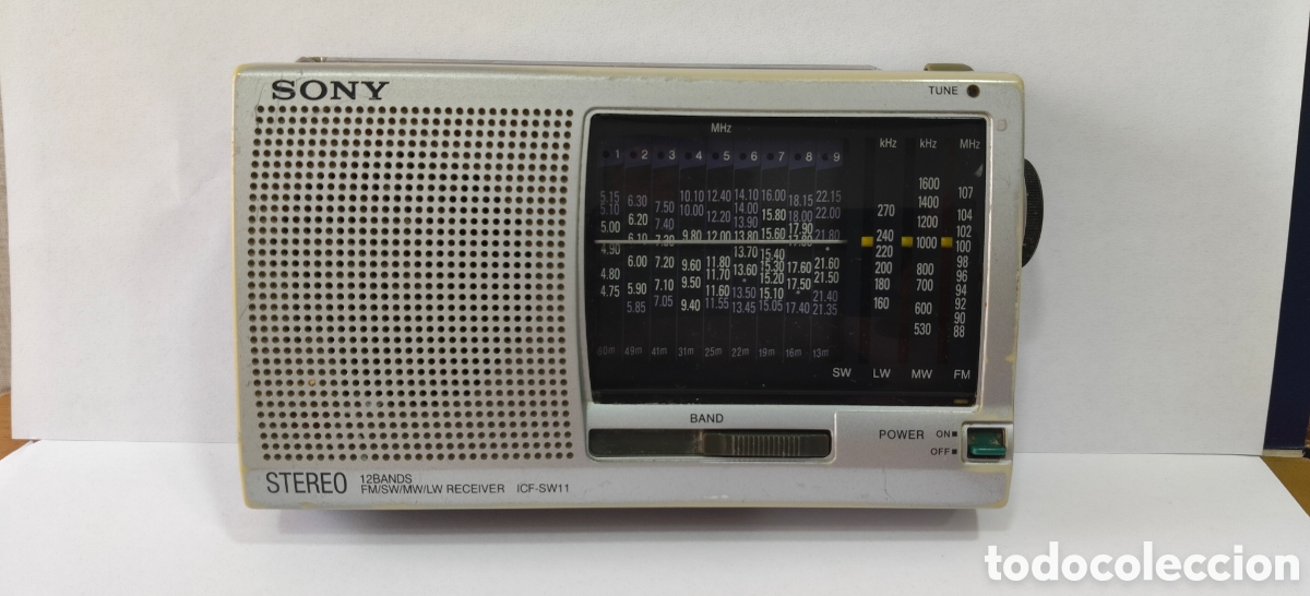 Radios antiguas: RADIO TRANSISTOR SONY ICF- SW 11 MULTIVANDA FM/SW/ME/LE 12 BANDS (FUNCIONANDO)