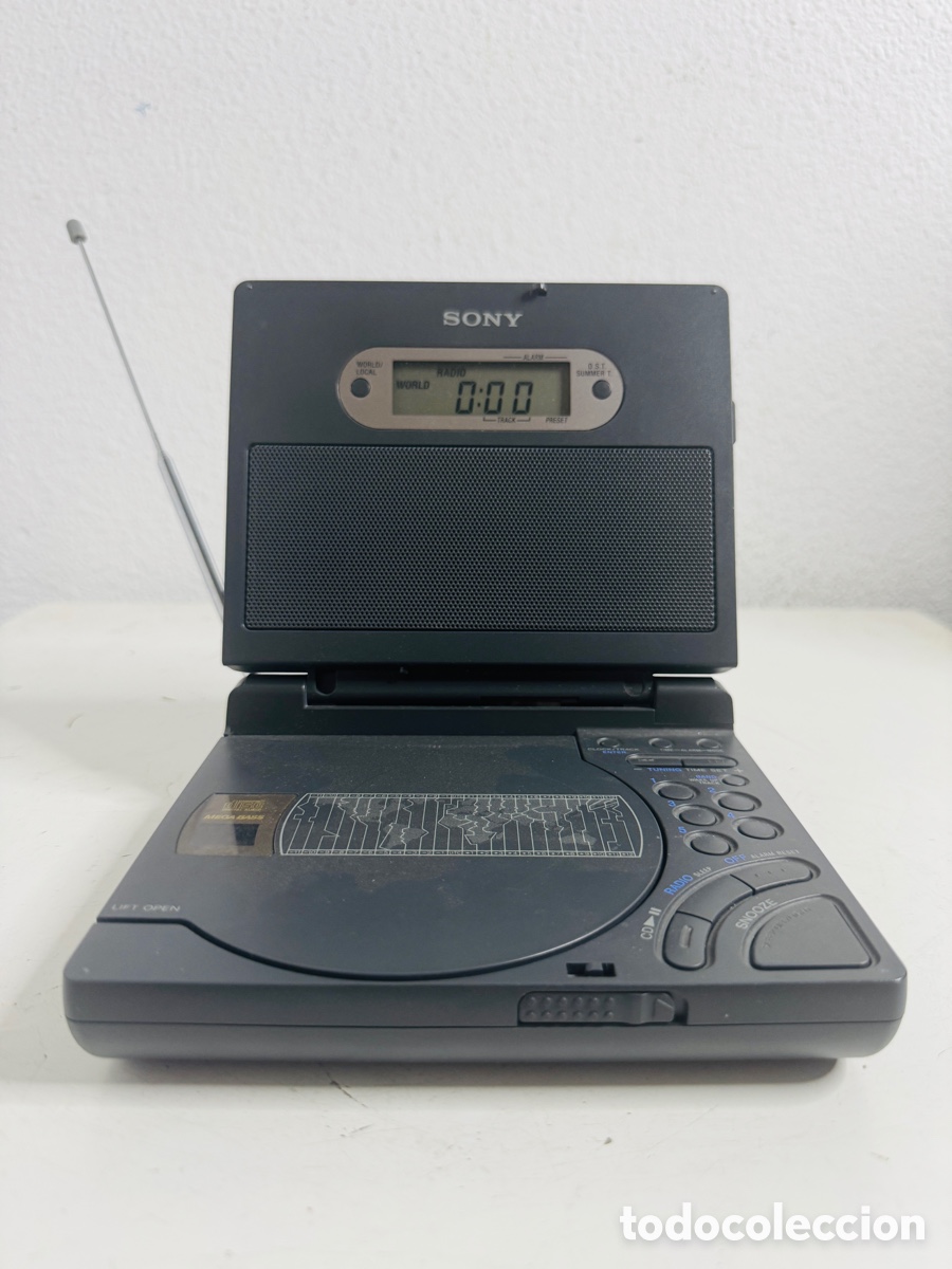 Radios antiguas: Sony ICF-CD1000 AM/FM CD Clock Radio Funciona Correctamente