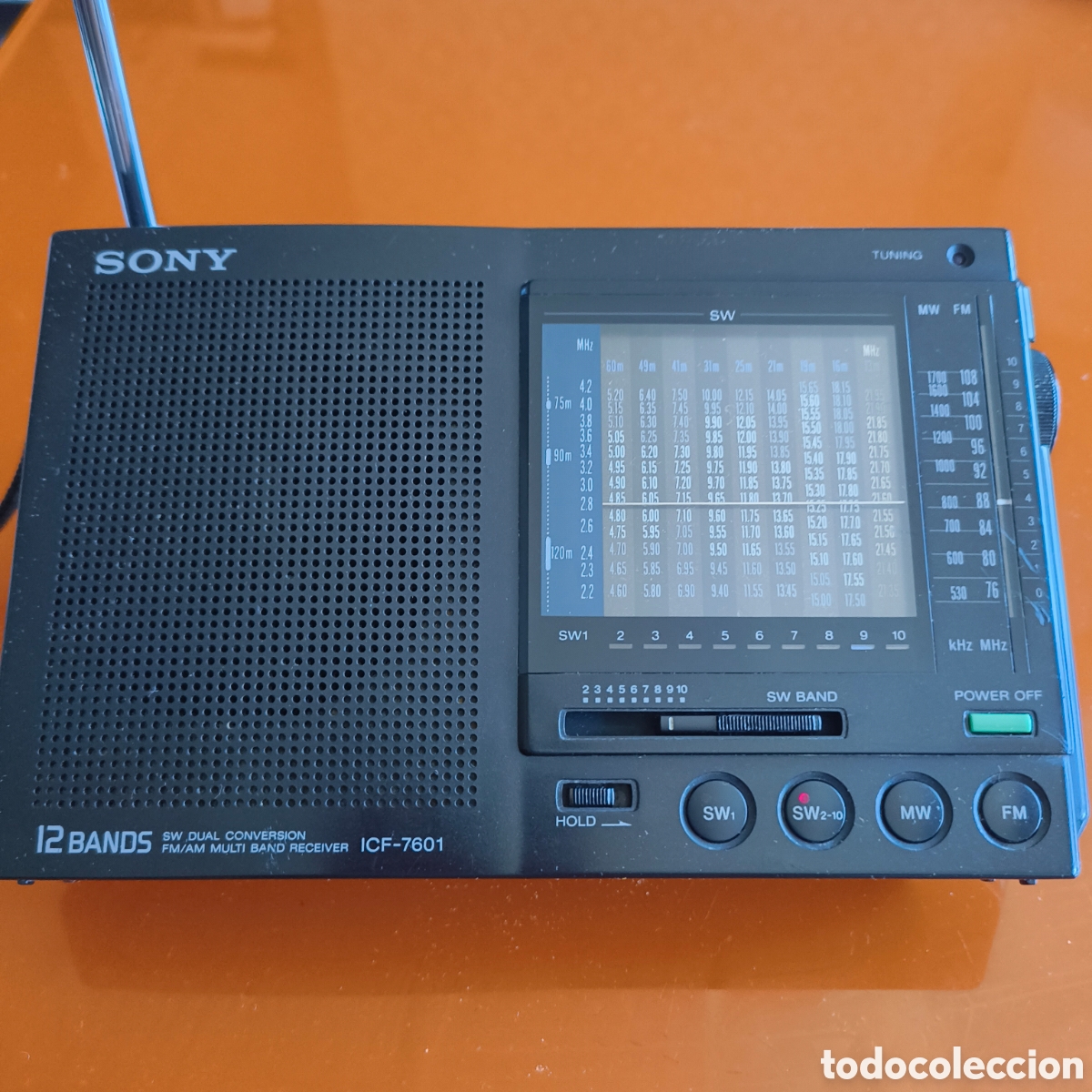 Radios antiguas: SONY ICF-7601 12 Bandas Doble Conversi&oacute;n.FUNCIONANDO.