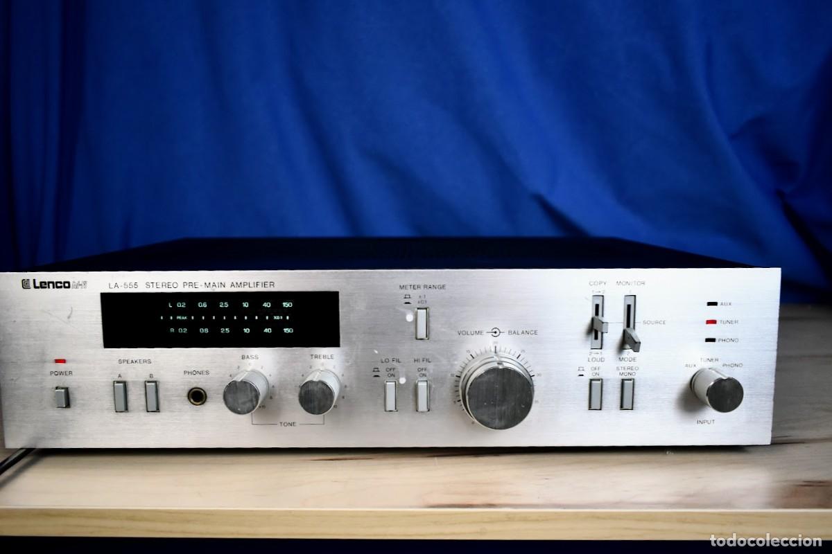 Radios antiguas: Amplificado integrado Lenco LA-555 a&ntilde;o 1980