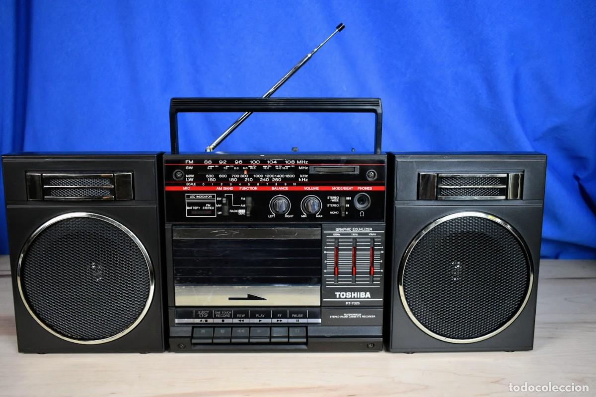 Radios antiguas: Mini cadena Toshiba RT 7025 a&ntilde;o 1985