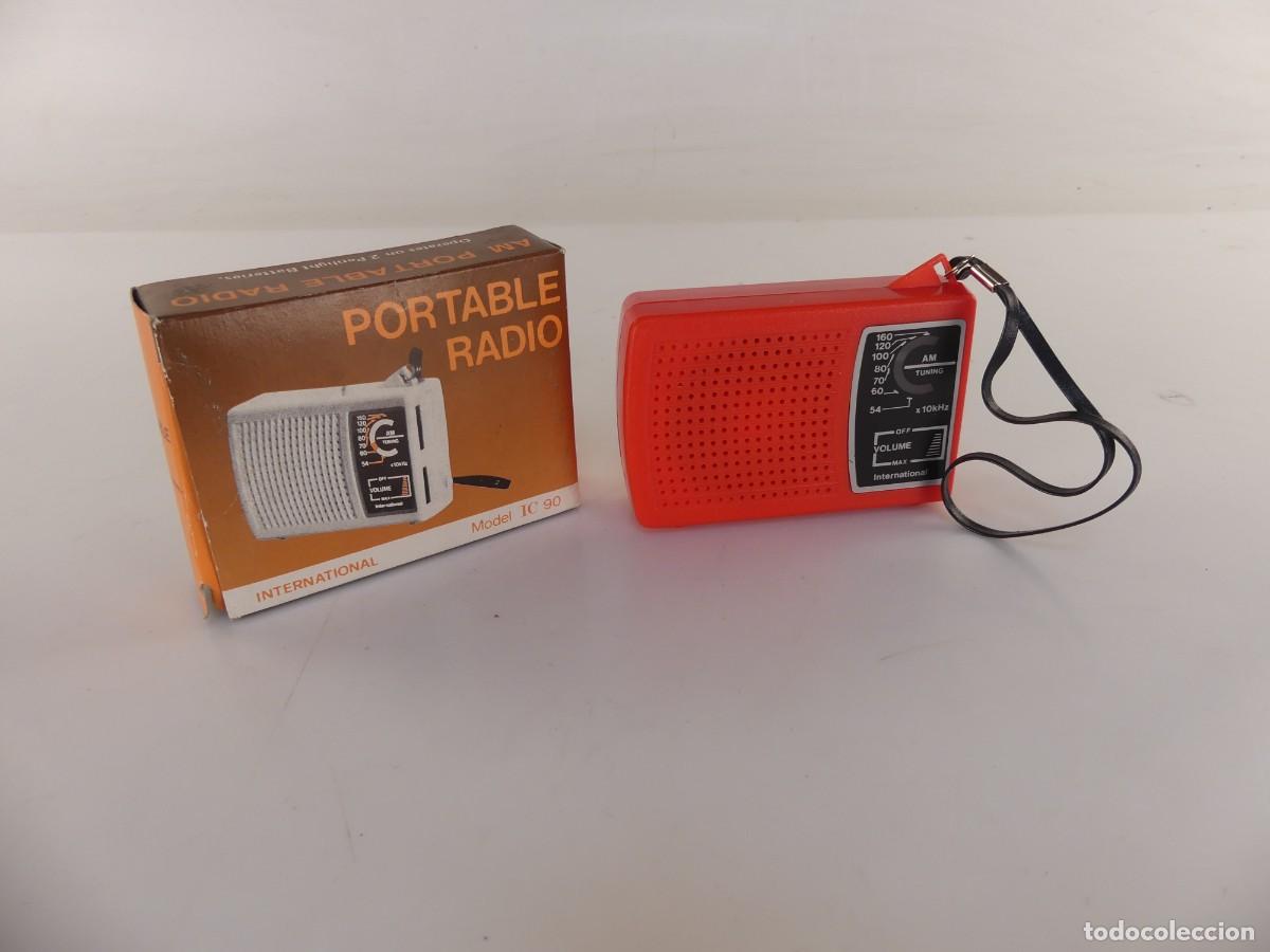 Old radios: PORTABLE RADIO MARCA INTERNATIONAL MODEL IC 90 CON CAJA Y INSTRUCCIONES