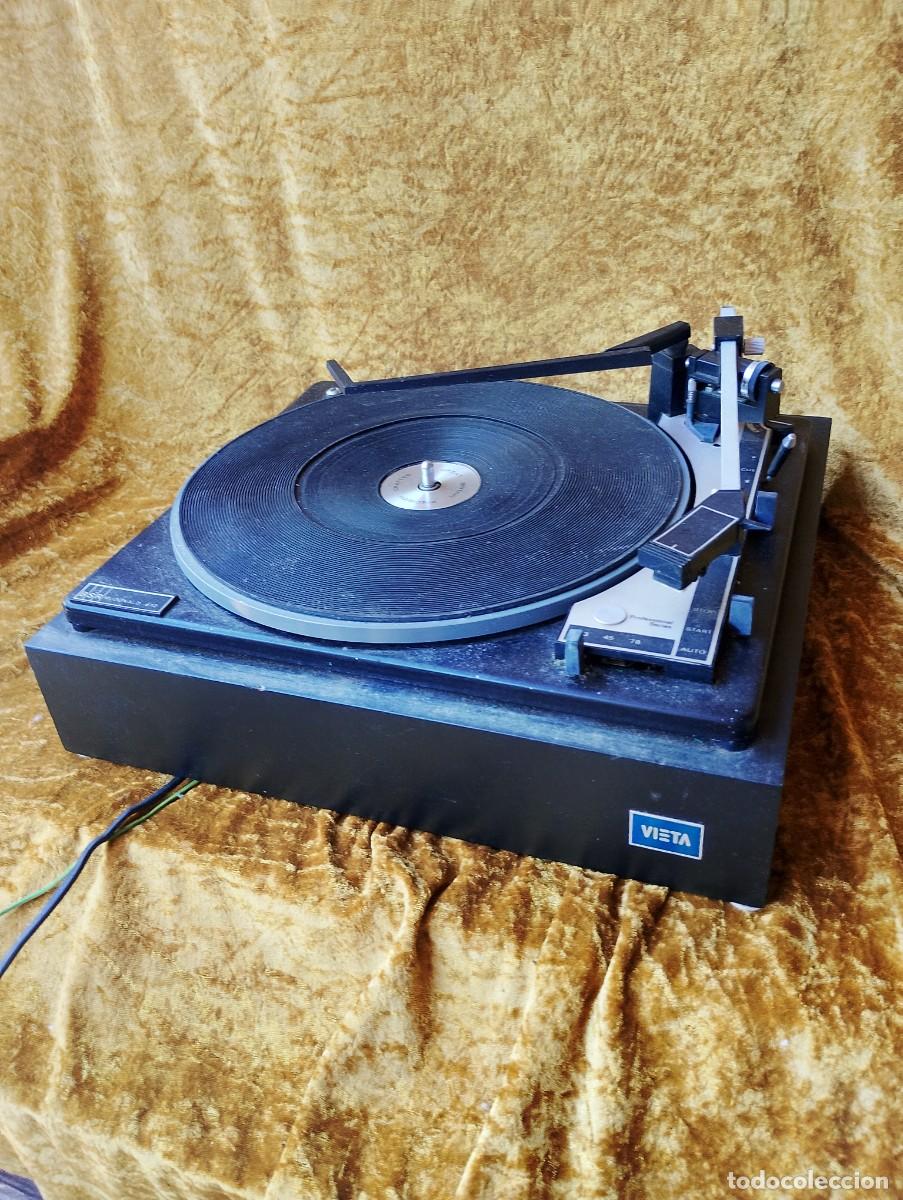 Radios antiguas: El legendario plato tocadiscos McDonald-VIETA para recsmbios o reparaci&oacute;n (BSR);por apenas 25 euros