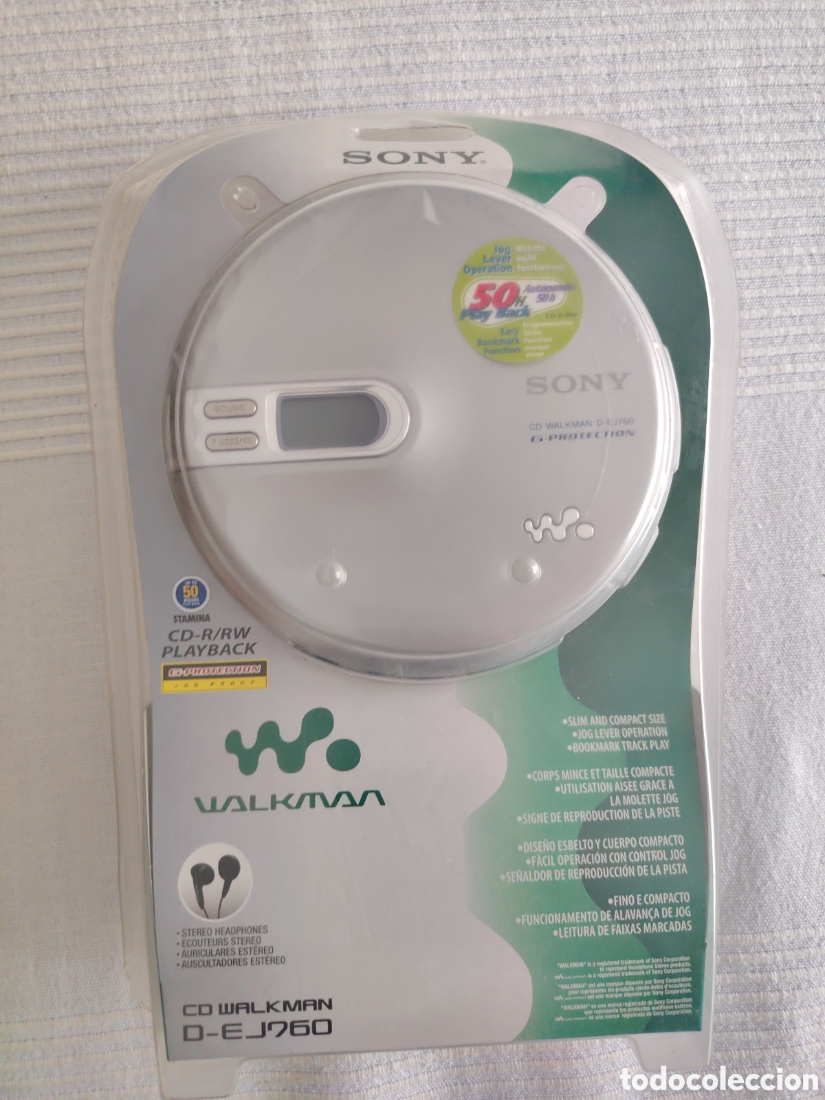 Radios antiguas: WALKMAN CD EJ760 VINTAGE - Foto 4
