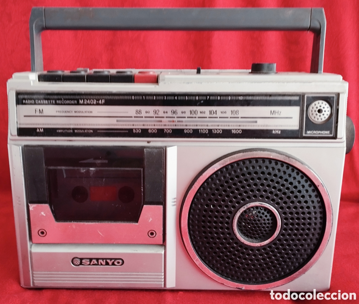 Radios antiguas: Radiocasete Sanyo M2402-4F Funciona. - Foto 2