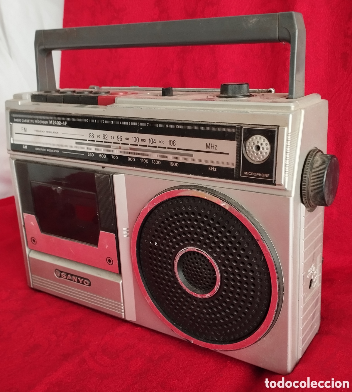 Radios antiguas: Radiocasete Sanyo M2402-4F Funciona. - Foto 3