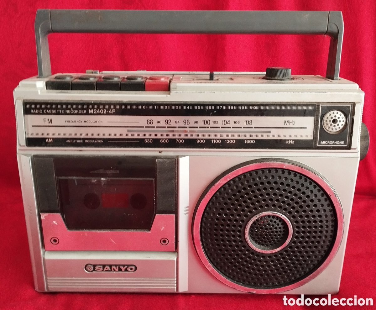 Radios antiguas: Radiocasete Sanyo M2402-4F Funciona. - Foto 4