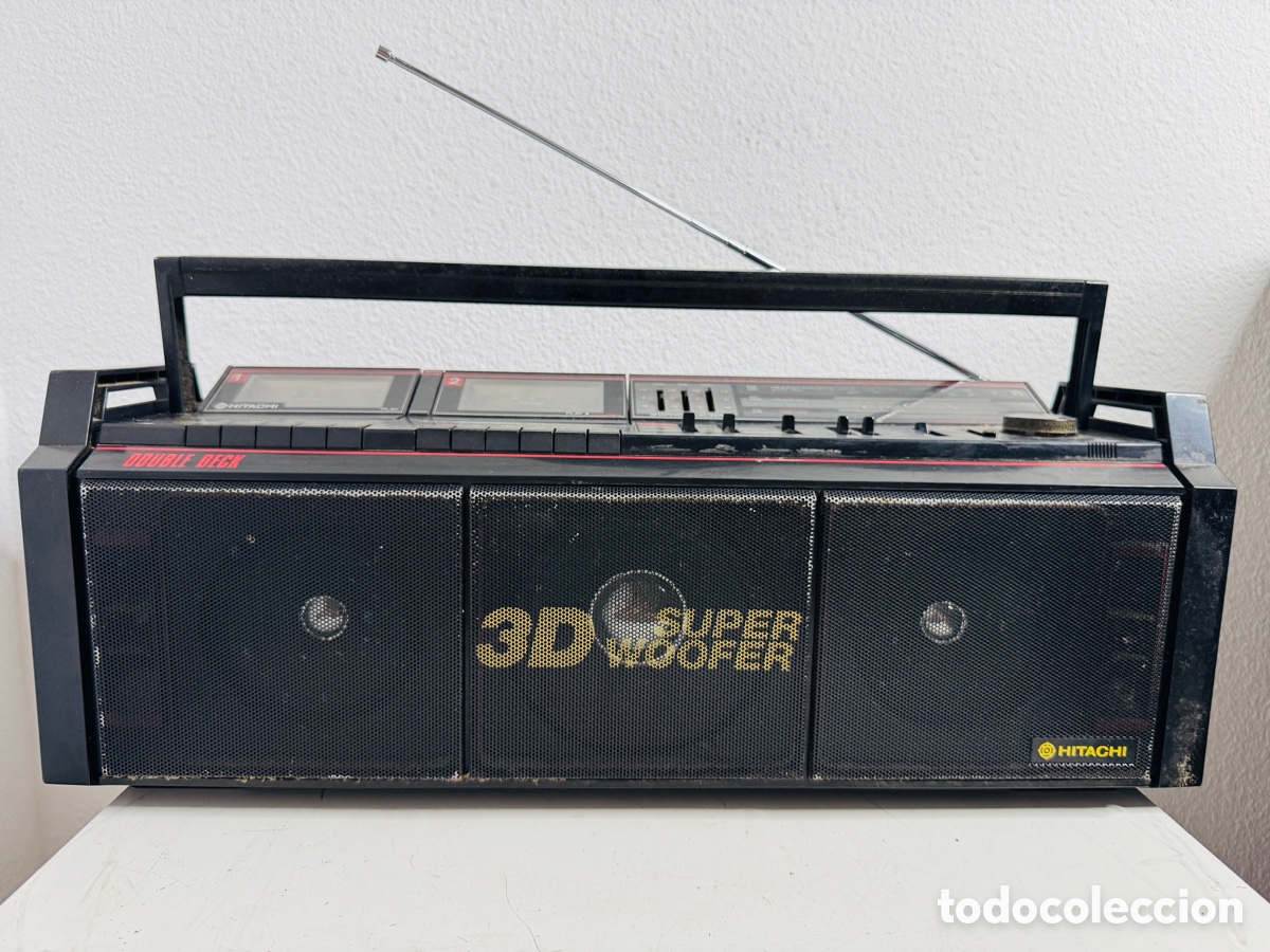 Radios antiguas: Hitachi 3D8 Boombox 1986 No Funciona Solo Piezas
