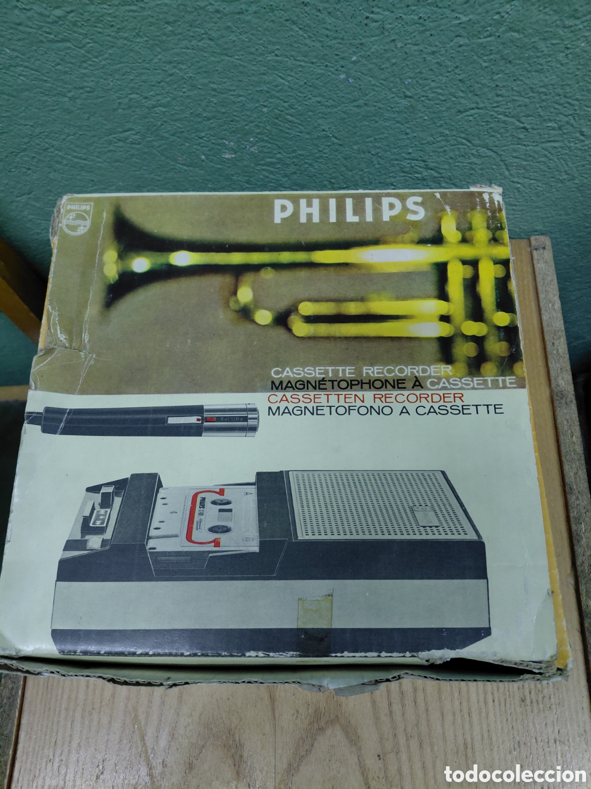 Radios antiguas: ANTIGUO MAGNETOFONO A CASSETTE PHILIPS EL 3302/00G - Foto 6