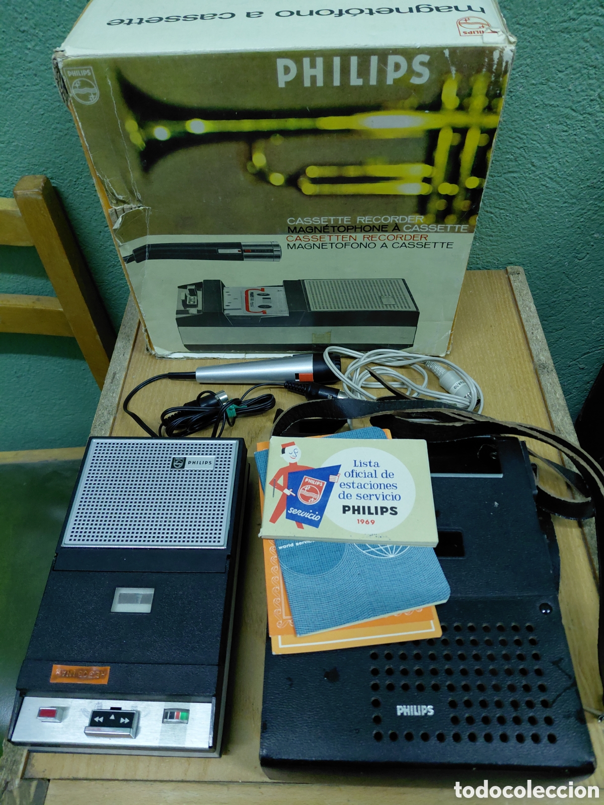 Radios antiguas: ANTIGUO MAGNETOFONO A CASSETTE PHILIPS EL 3302/00G - Foto 1
