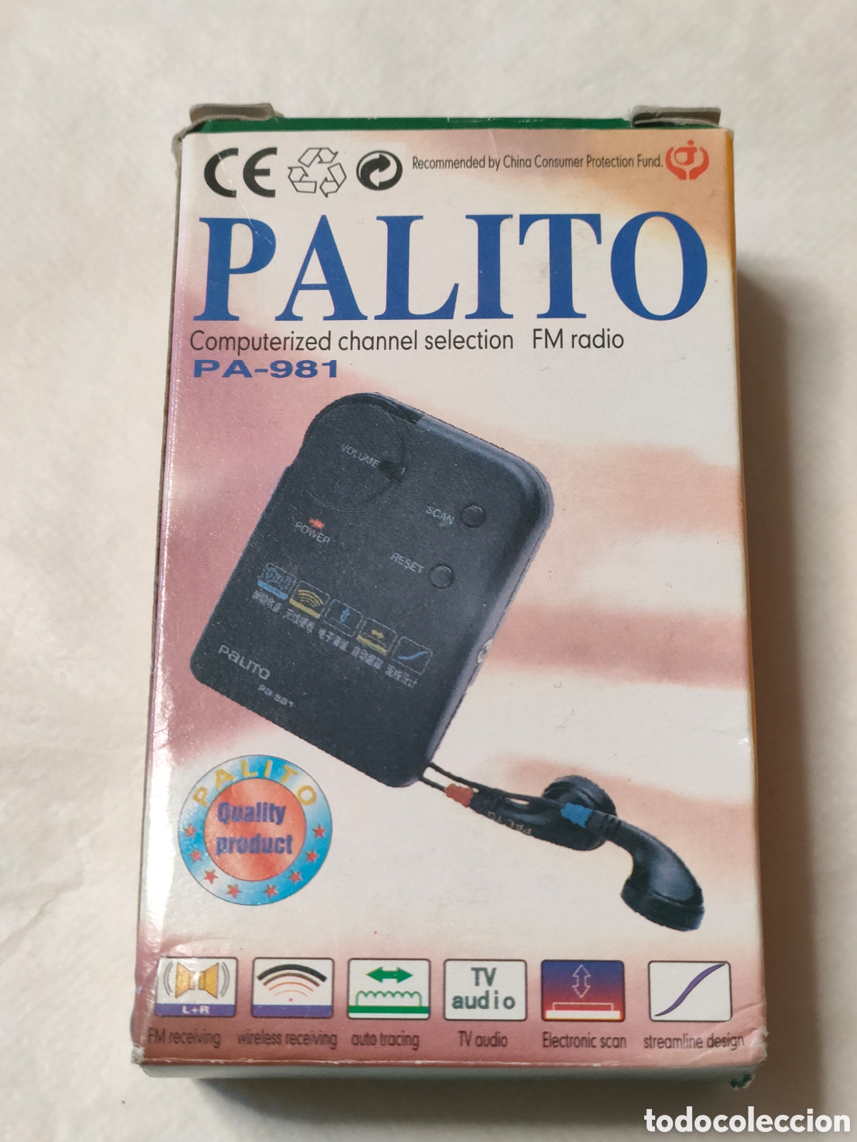 Radios antiguas: Palito PA-981 radio port&aacute;til cl&aacute;sica de bolsillo. Nueva, sin uso.