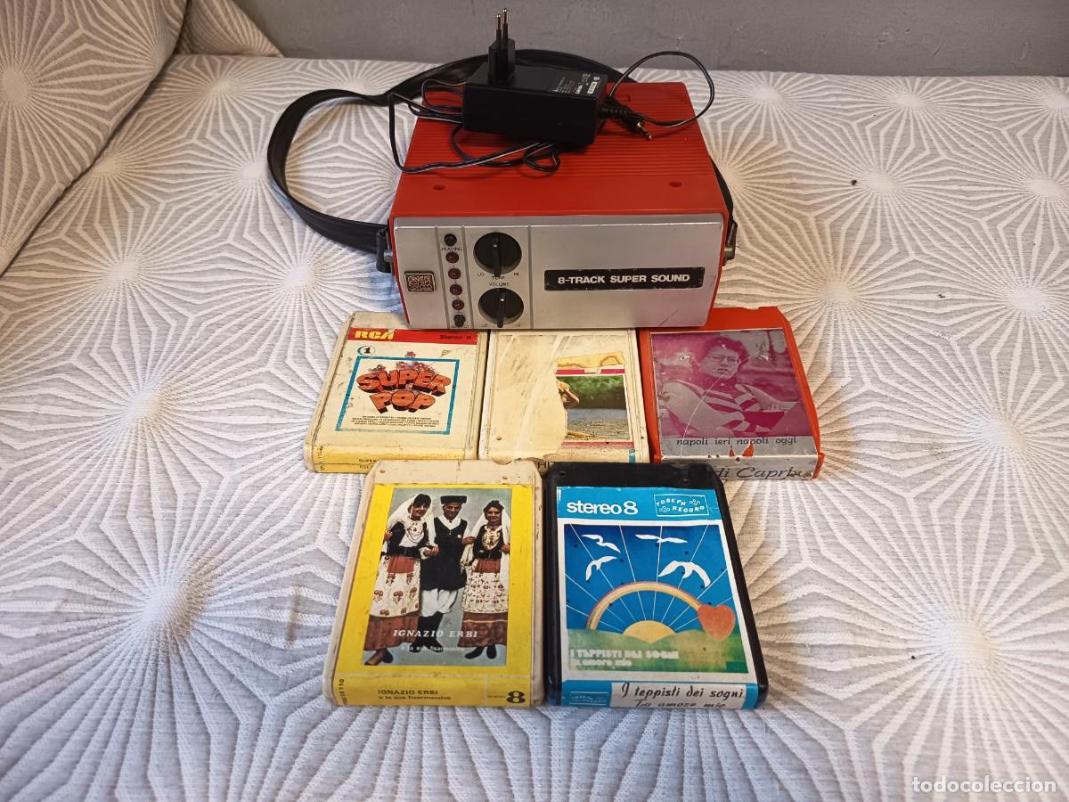 Radios antiguas: reproductor 8 pistas portatil.