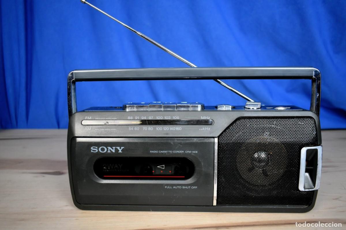 Radios antiguas: Radio cassette Sony CFM 140II vintage a&ntilde;os 90