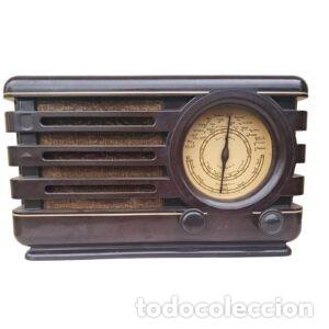 Radios antiguas: Radio a valvole Philips Lamp Limited modello 371/15, produzione britannica anni 40 in bachelite