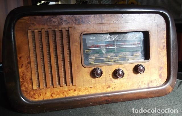 Radios antiguas: Radio d'epoca a valvole Siemens-Olsp modello S549 - anni 40 mobile in legno