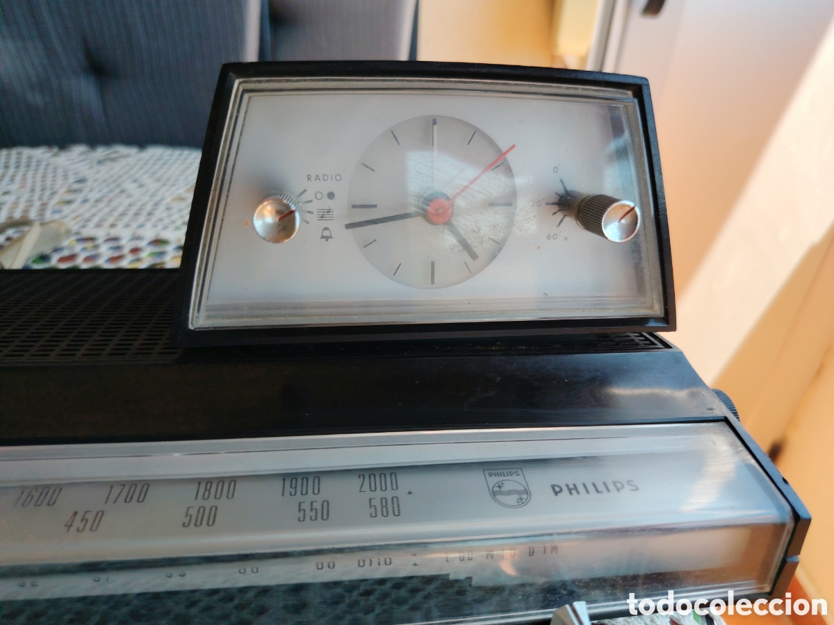 Radios antiguas: RELOJ DESPERTADOR PHILIPS A&Ntilde;OS 60 - Foto 3