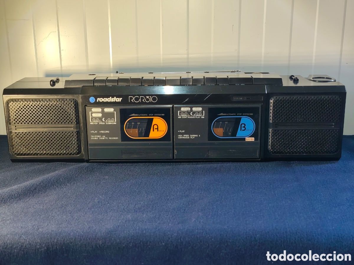 Radios antiguas: Radiocassette Doble Pletina Vintage Roadstar RCR-310 - Boombox A&ntilde;os 80/90