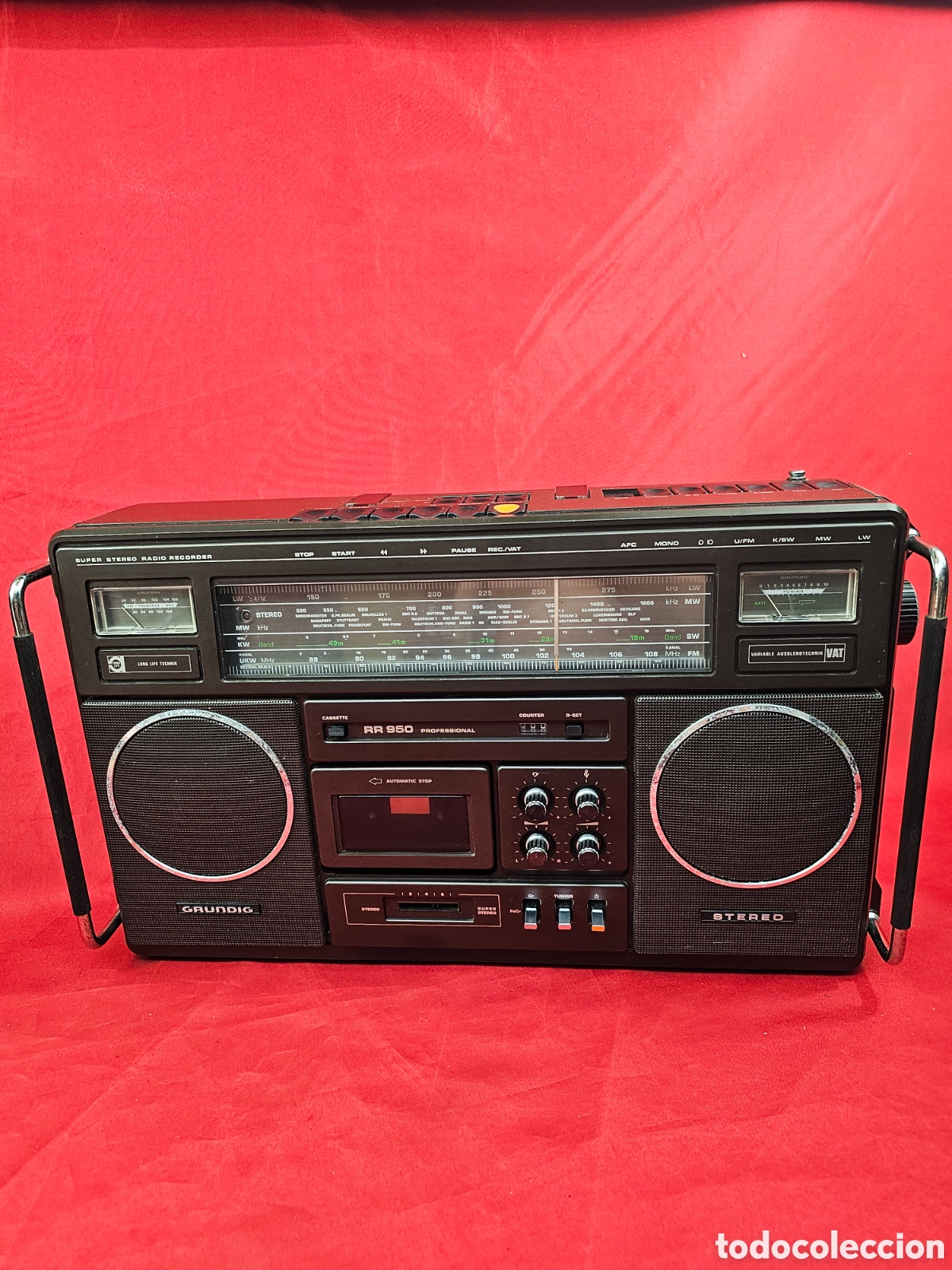 Radios antiguas: Grundig RR 950 Professional Radiocassette Vintage - Para Reparar o Piezas