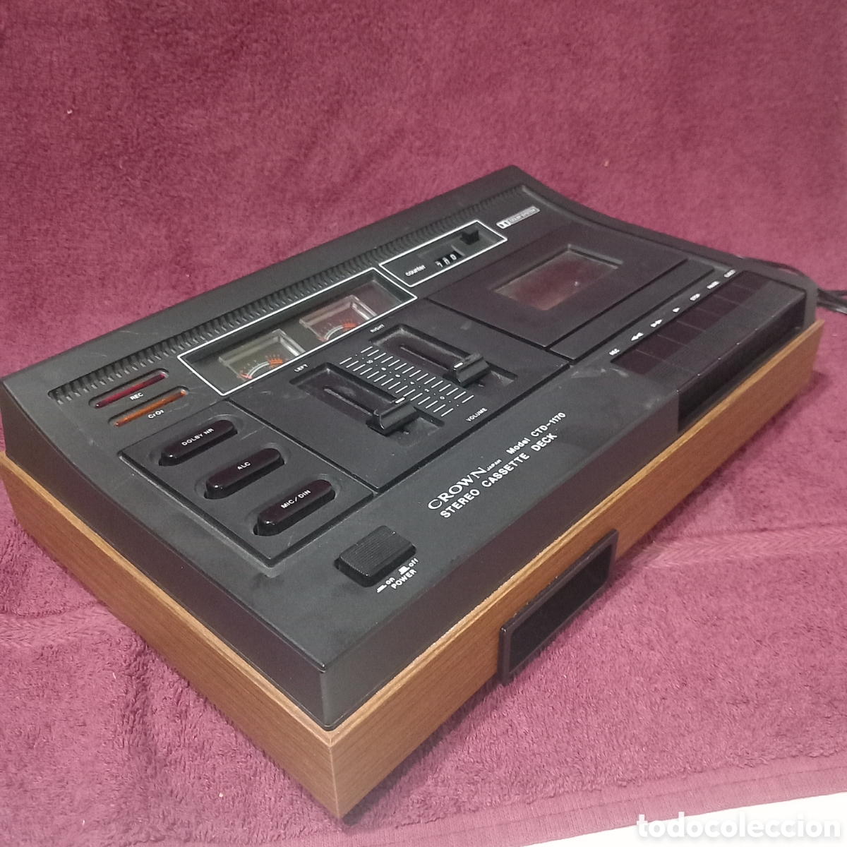 Radios antiguas: VINTAGE,STEREO CASETTE DECK-CROWN model:CTD-1170(MADE JAPAN)EXCELENTE ESTADO-FUNCIONANDO