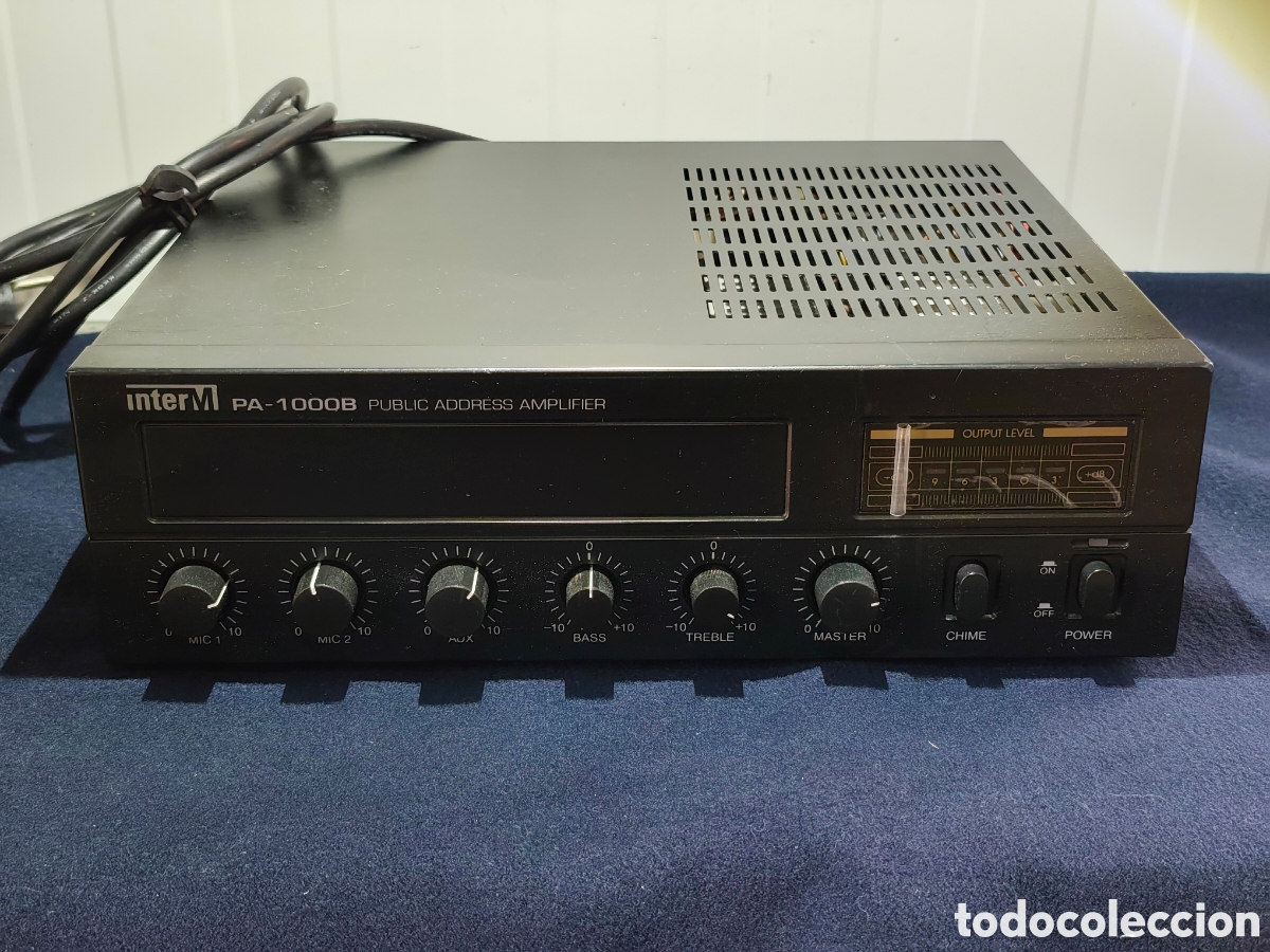 Radios antiguas: Amplificador de Megafon&iacute;a InterM PA-1000B (30W - Made in Korea)