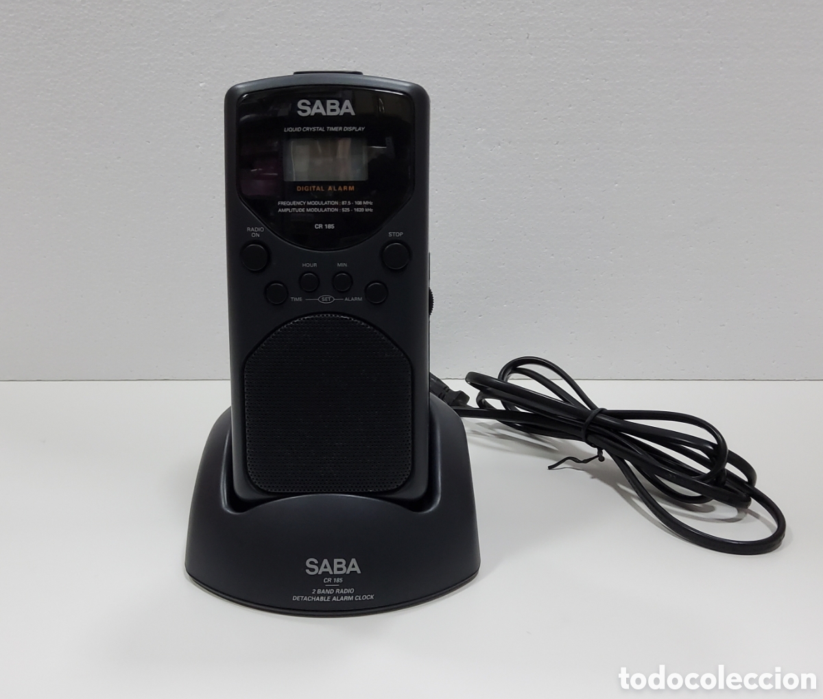Radios antiguas: RADIO Y RELOJ DESPERTADOR VINTAGE SABA CR 185-A&Ntilde;O 1996