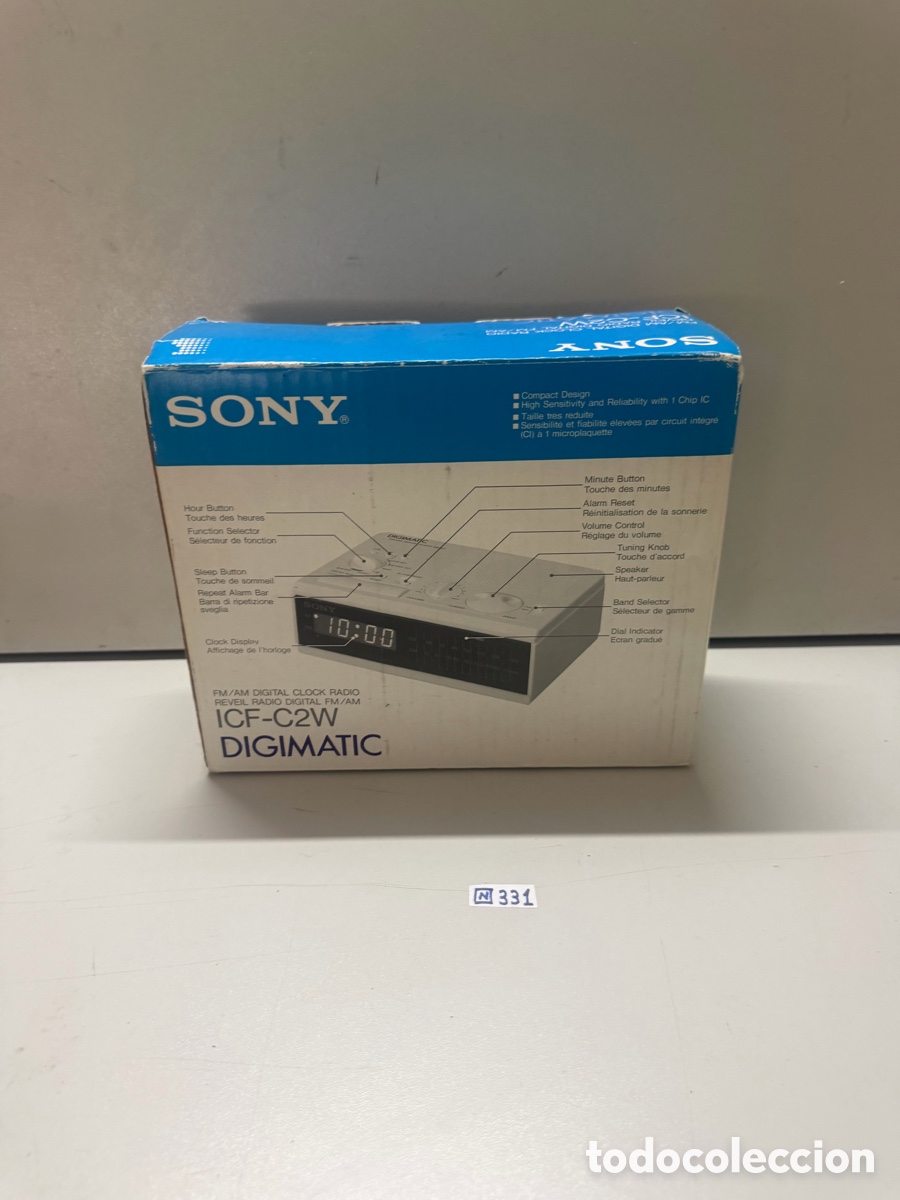 R&aacute;dios antigos: radio despertador digital vintage Sony Digimatic ICF-C2W