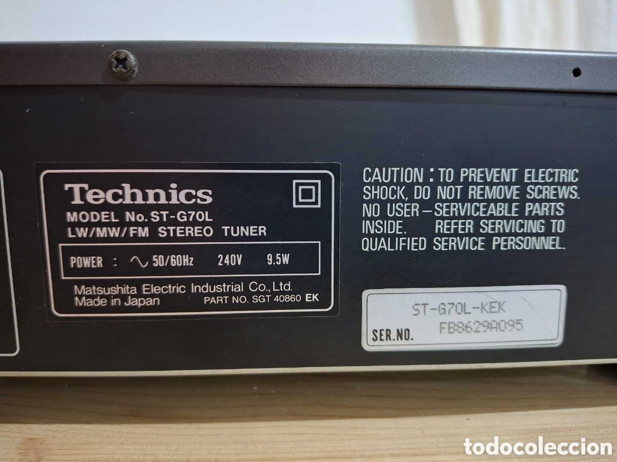 Radios antiguas: Sintonizador de radio Technics ST-G70L - Foto 8