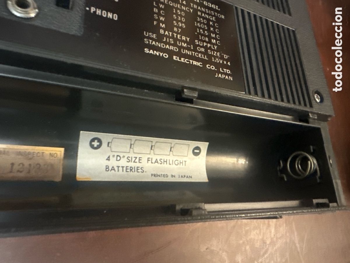 Radios antiguas: Radio transistor Sanyo 14H 636L - Foto 12