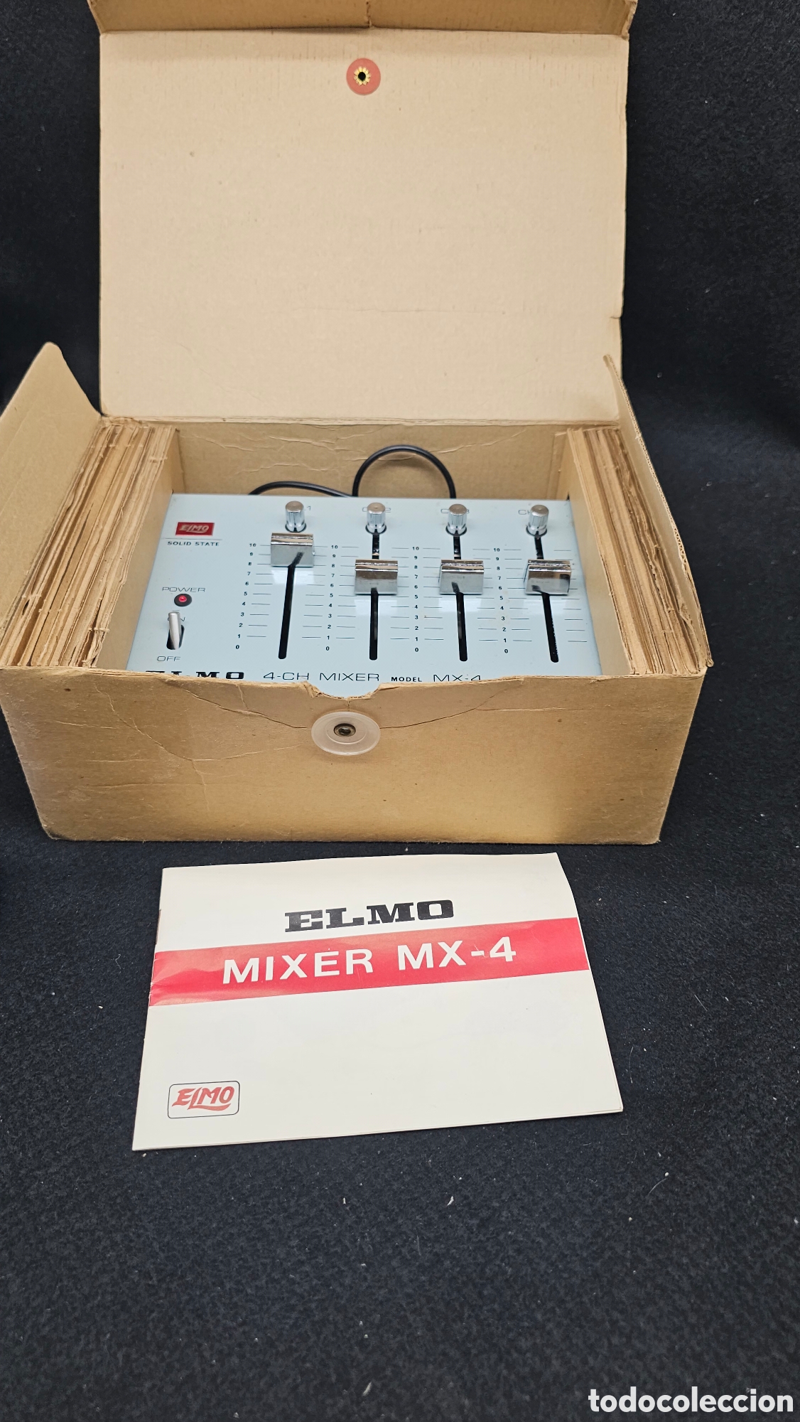 Radios antiguas: mezclador de audio vintage Elmo MX-4 de 4 canales fabricado en Jap&oacute;n