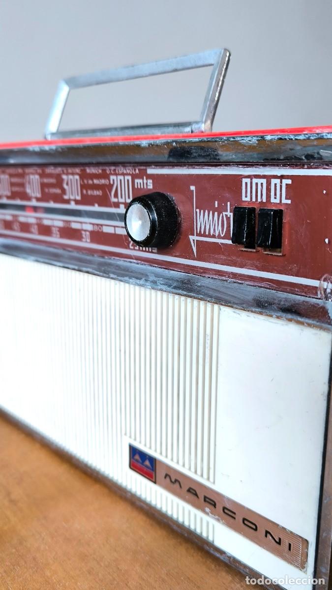 Radios antiguas: Radio Marconi Junior Roja - Foto 5