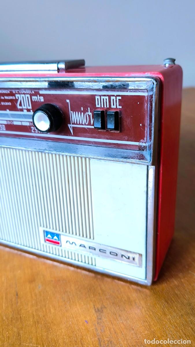 Radios antiguas: Radio Marconi Junior Roja - Foto 8