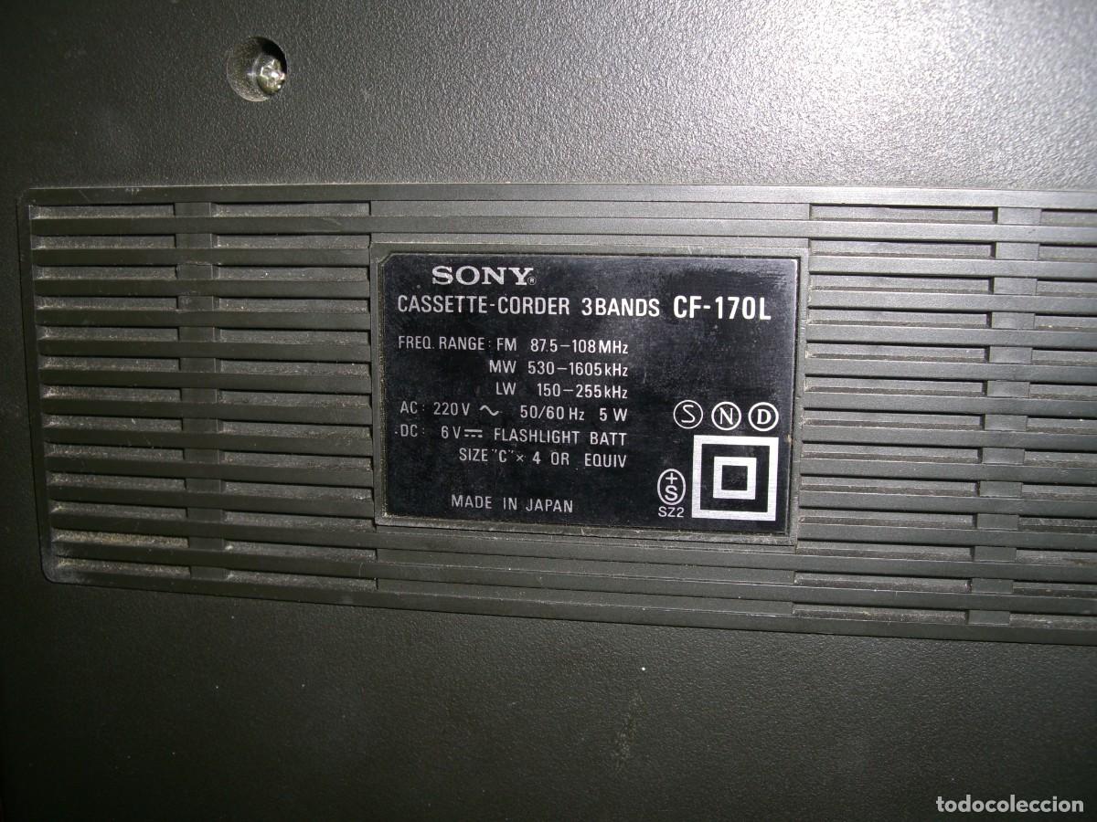 Radios antiguas: RADIO CASSETTE SONY CF 170L - Foto 6