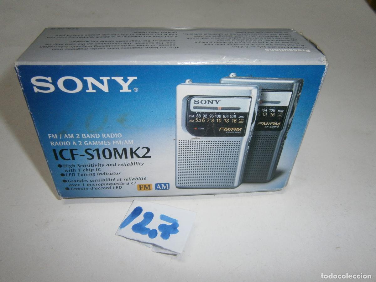 Radios antiguas: ANTIGUA RADIO TRANSISTOR PORTATIL DE BOLSILLO SONY ICF-S10MK2 NUEVO EN SU CAJA SIN USAR