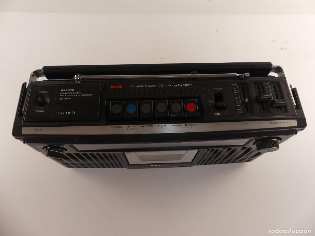 Radios antiguas: RADIO CASSETTE RECORDER SANYO MODELO M 9902K - Foto 5
