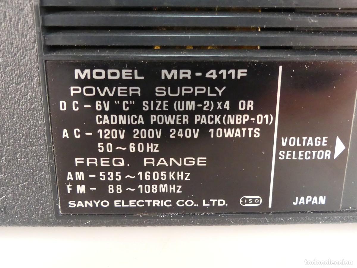 Radios antiguas: RADIO CASSETTE RECORDER SANYO MODELO MR-411F - Foto 4