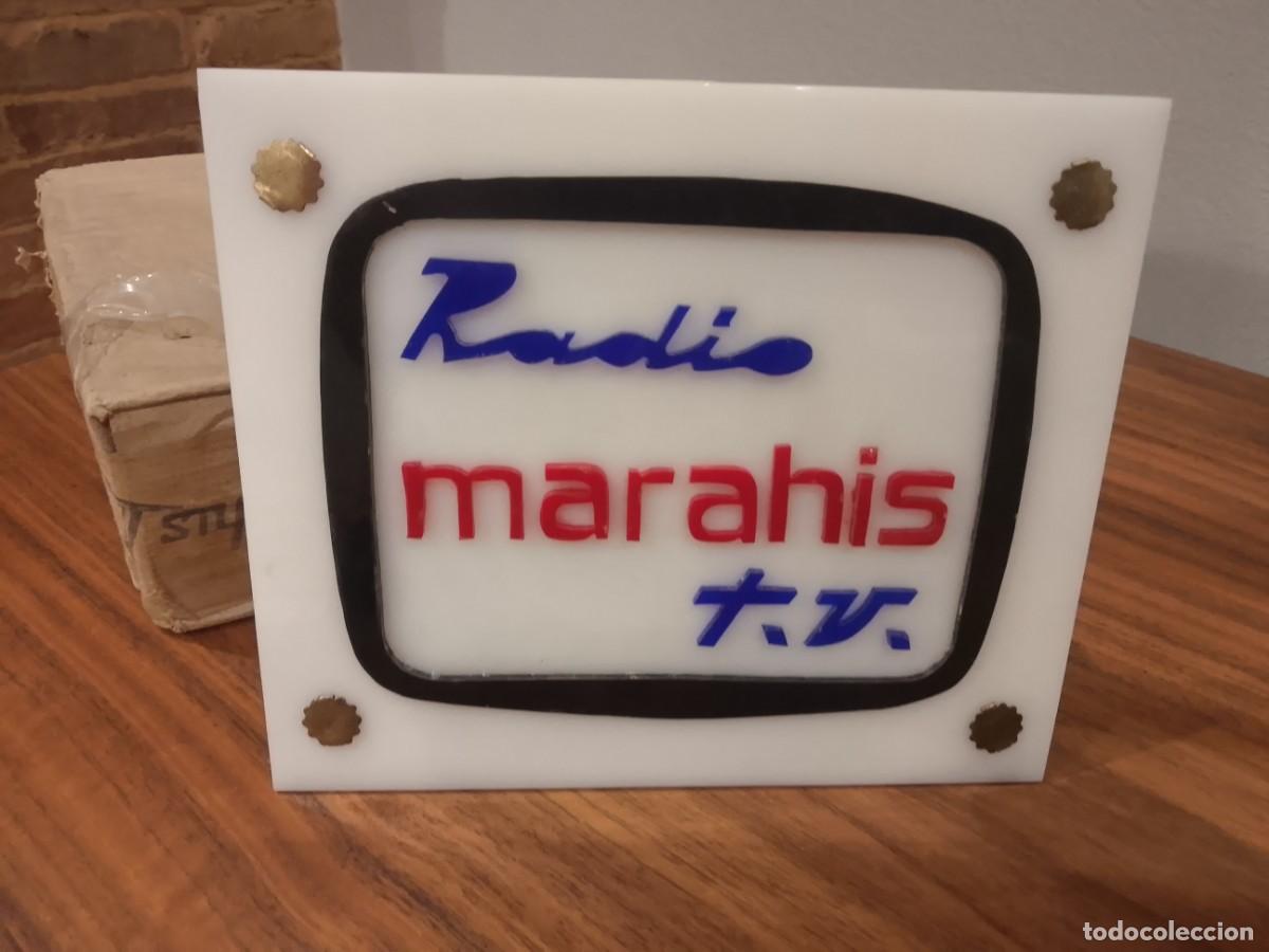 Radios antiguas: Cartel luminoso Radio MaraHis Tv