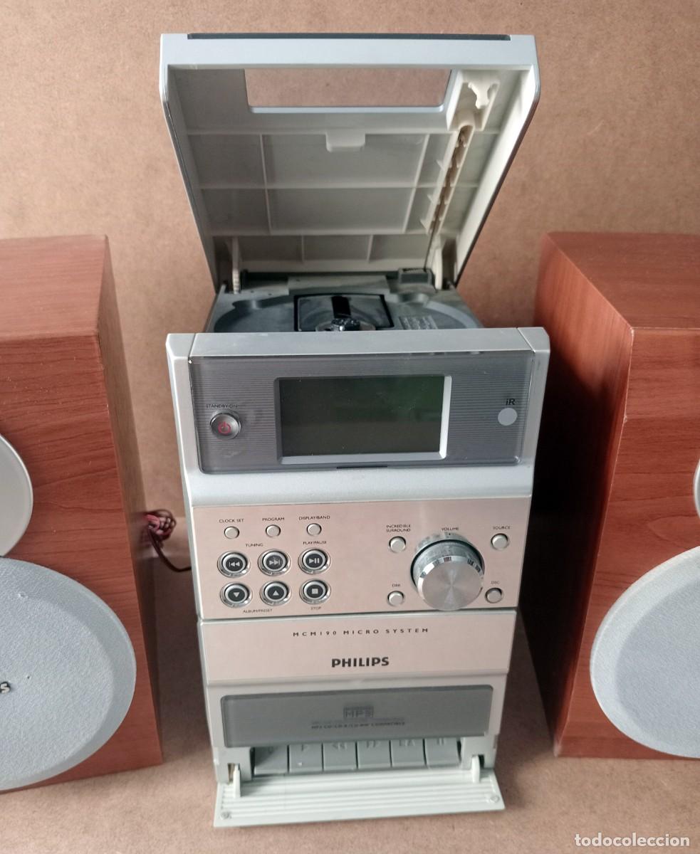 Radios antiguas: Descripci&oacute;n del lote MINI CADENA MUSICAL PHILIPS MSM 190 MICRO SYSTEM - Foto 3