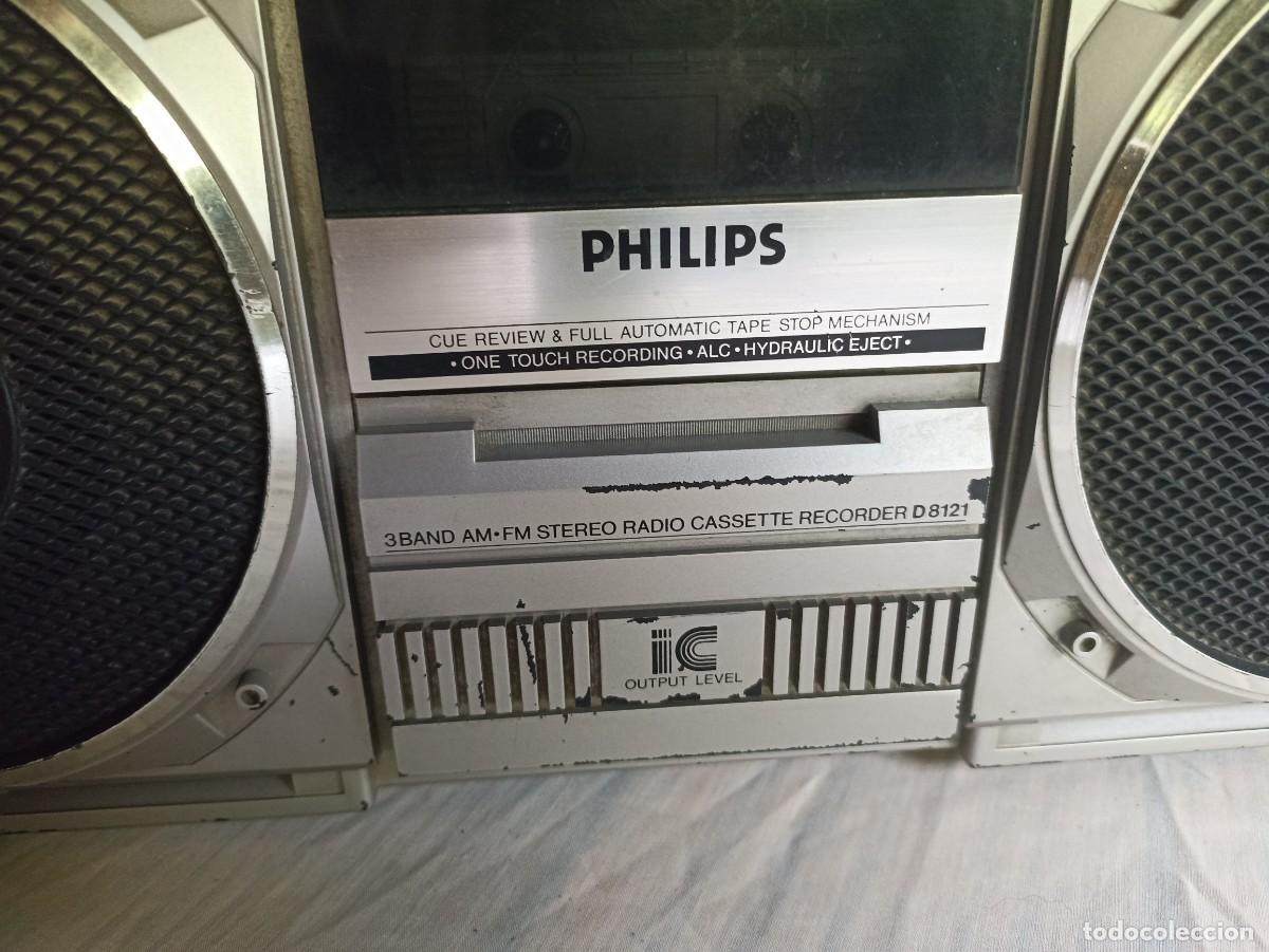 Radios antiguas: Radio cassette Philips D8121 - Foto 2
