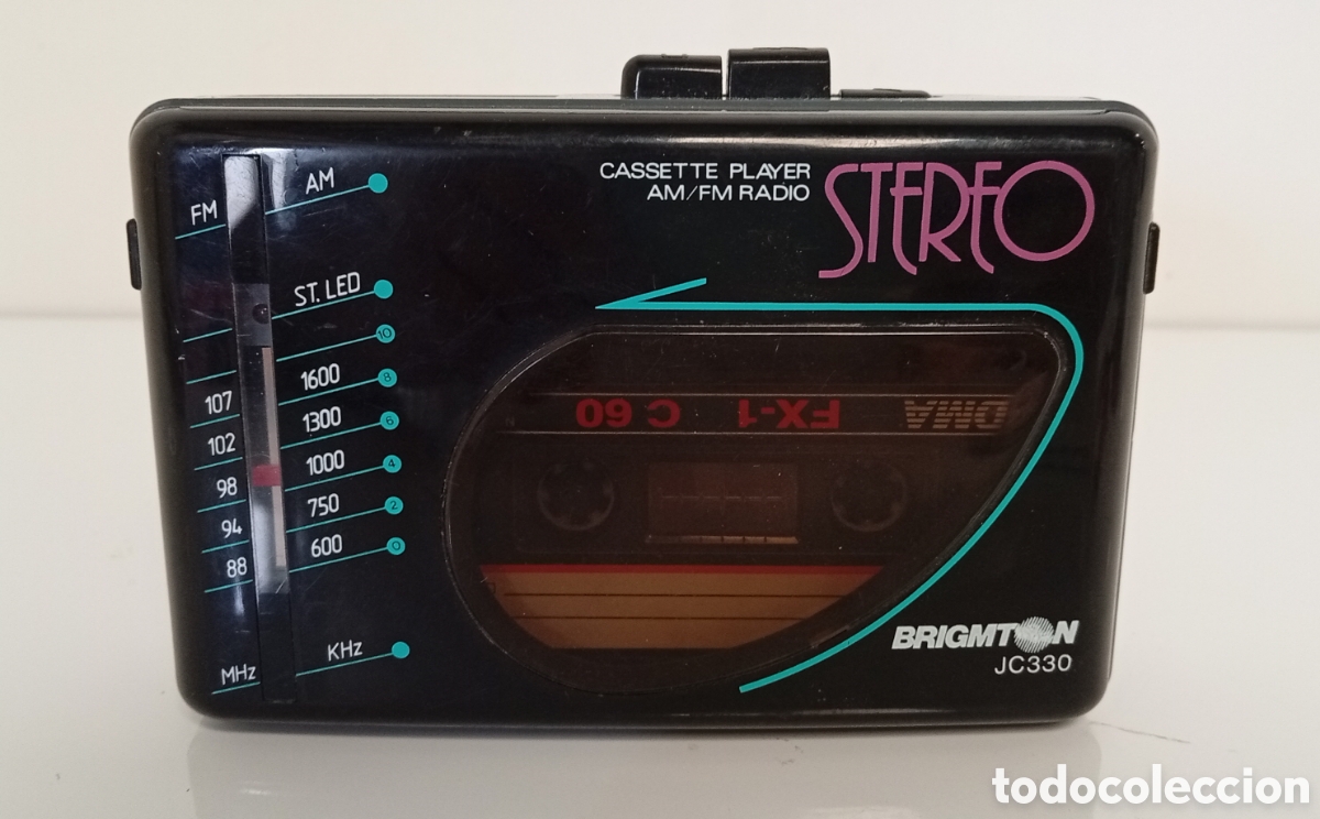 Radios antiguas: .REPRODUCTOR DE CASSETTE PORTATIL BRIGMTON JC333