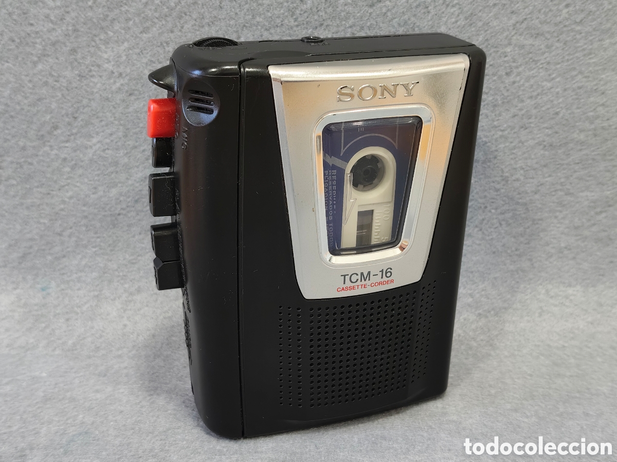 Radios antiguas: TODO UN CLASICO CASSETTE WALKMAN GRABADORA SONY TCM-16 (COMO NUEVO FUNCIONANDO)