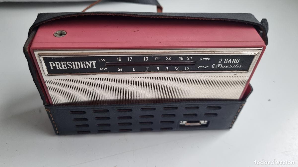 Radios antiguas: Radio transistor vintage PRESIDENT 2 Band 8 Transistor LW/MW &ndash; completa &ndash; sin probar