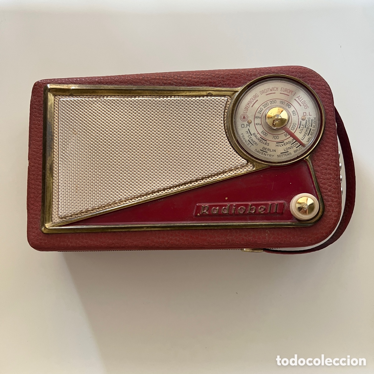 Radios antiguas: Antigua radio de mano Radiobell