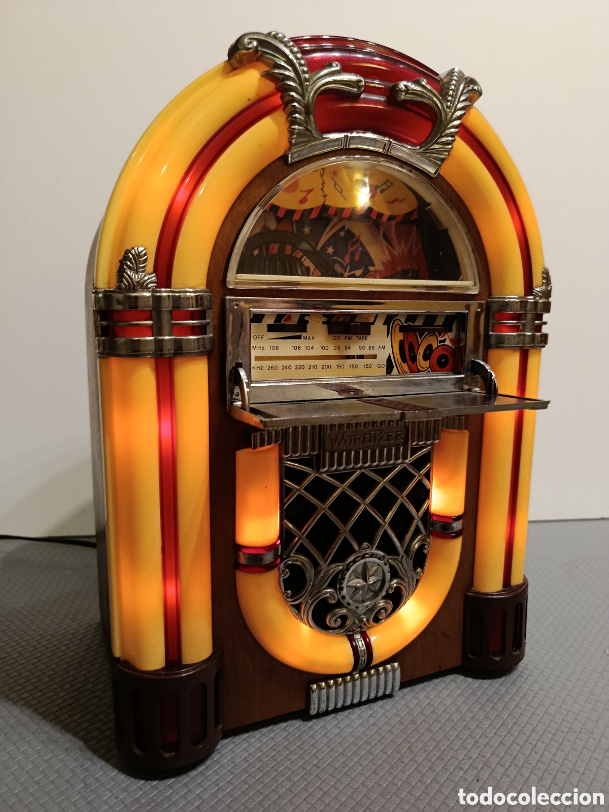 Radios antiguas: Radio Cassette Jukebox Gramola tocadiscos Wurlitzer - Foto 2