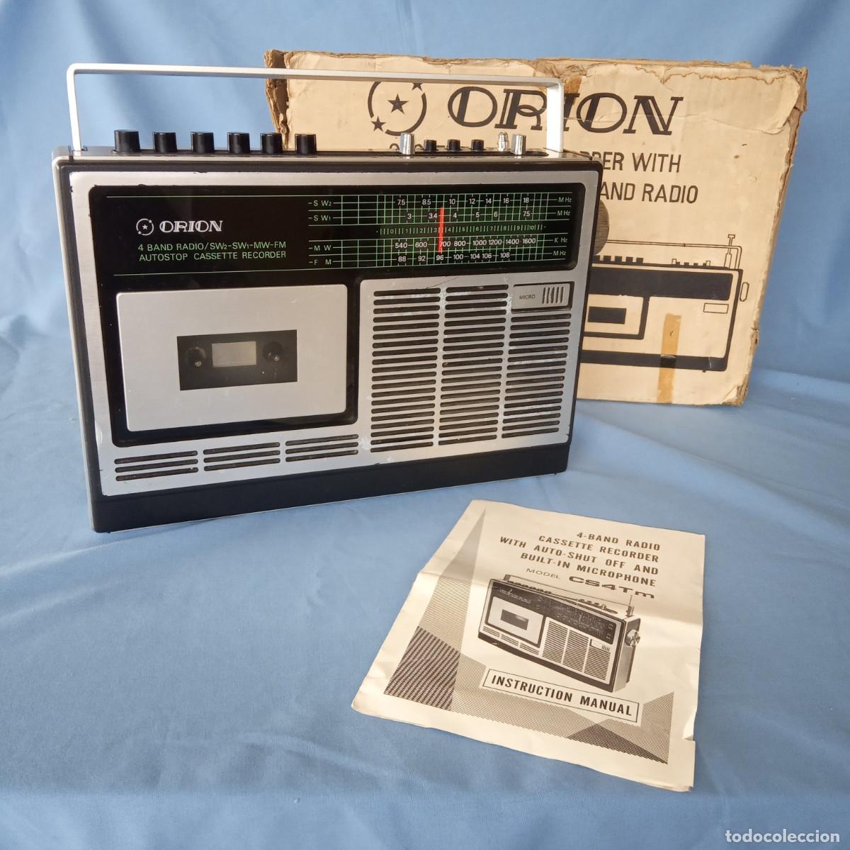 Radios antiguas: Antiguo Radio Cassette marca Orion con Caja e Instrucciones