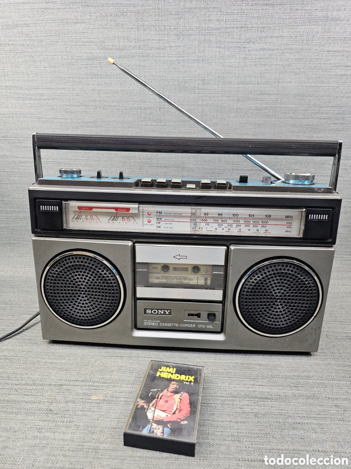 Radios antiguas: Radio cassette Vintage Sony CFS-55L (Original) A&ntilde;os 80