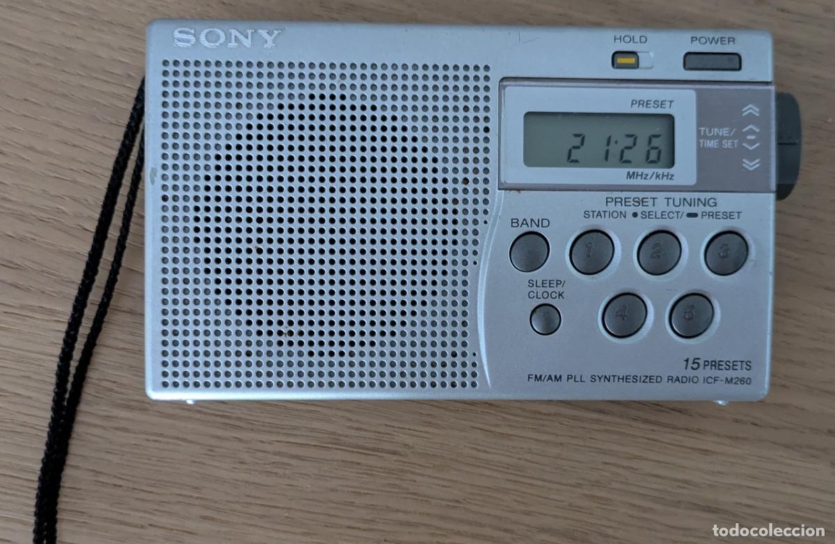 Radios antiguas: Radio transistor SONY Digital Ondas FM, MW. 15 presintonias. Modelo ICF-M260. Funci&oacute;n Sleep