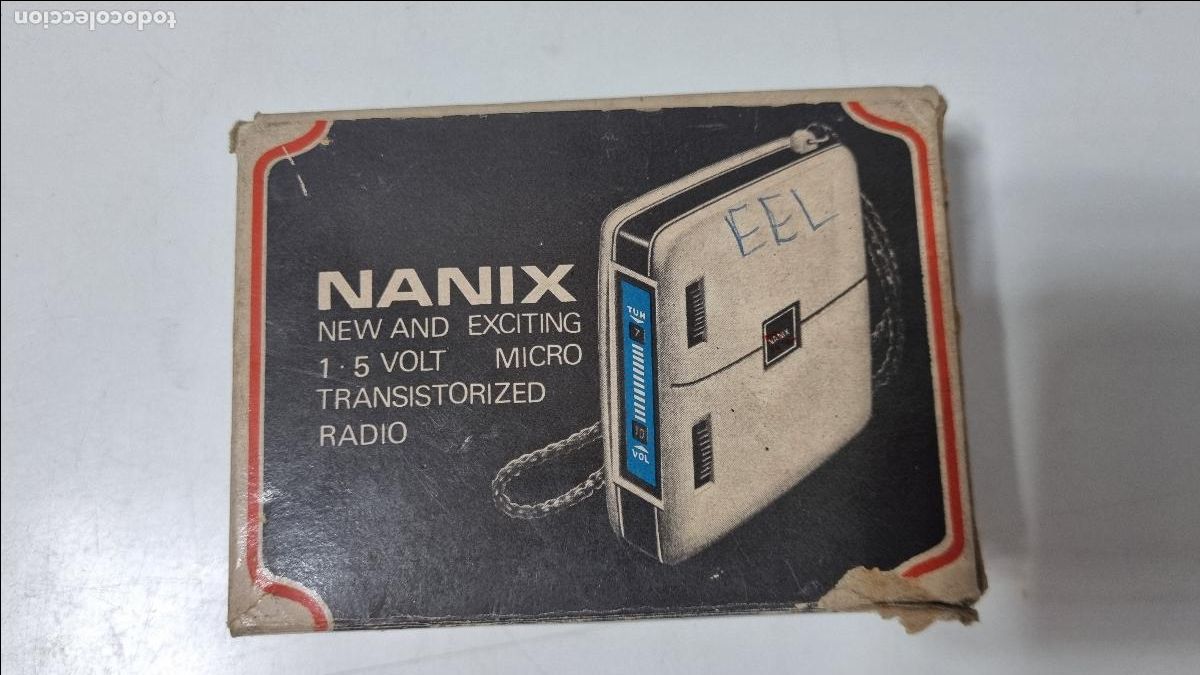 Radios antiguas: Radio transistor de bolsillo NANIX vintage a&ntilde;os 70 &ndash; Caja original &ndash; Para reparar / repuestos